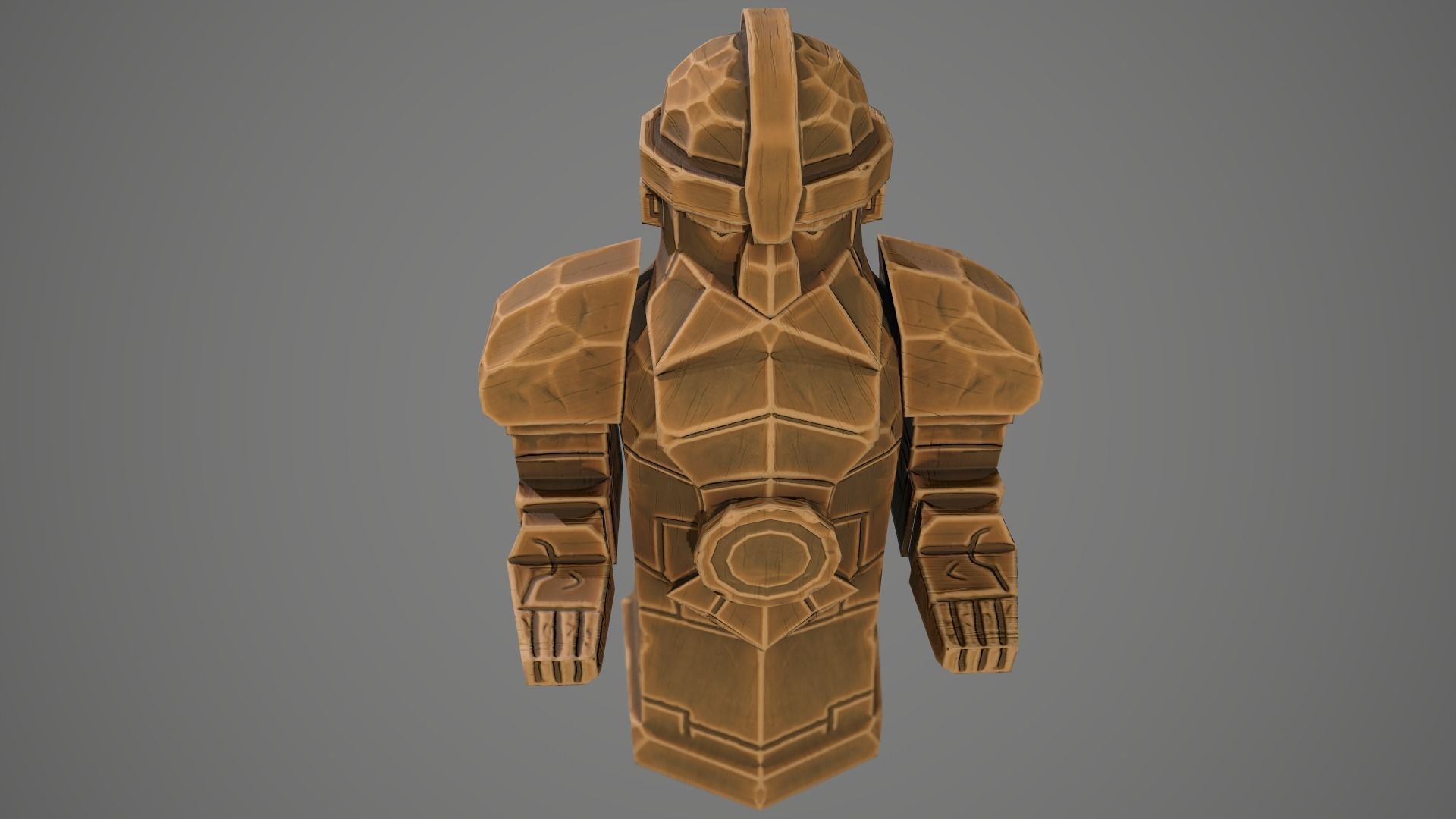 Stylized statue of Dwarf 01 Low-poly 3D model_16