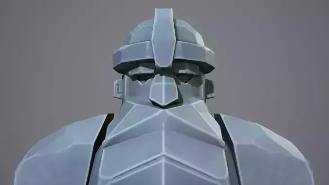 Stylized statue of Dwarf 01 Low-poly 3D model