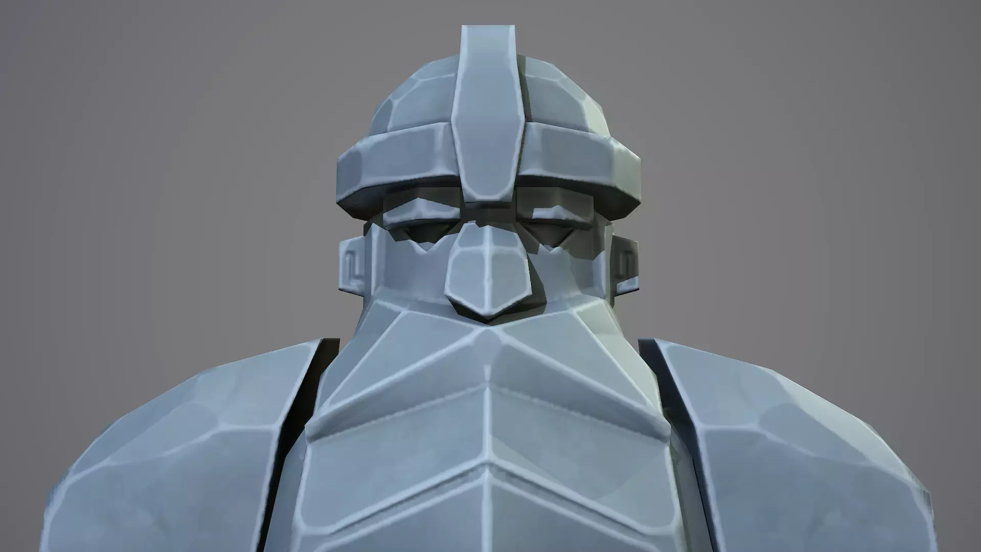 Stylized statue of Dwarf 01 Low-poly 3D model_0