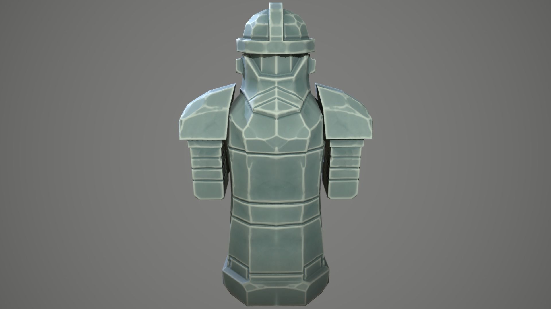 Stylized statue of Dwarf 01 Low-poly 3D model_11