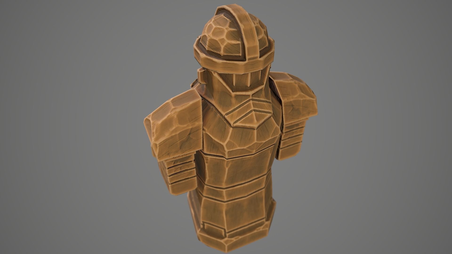 Stylized statue of Dwarf 01 Low-poly 3D model_20