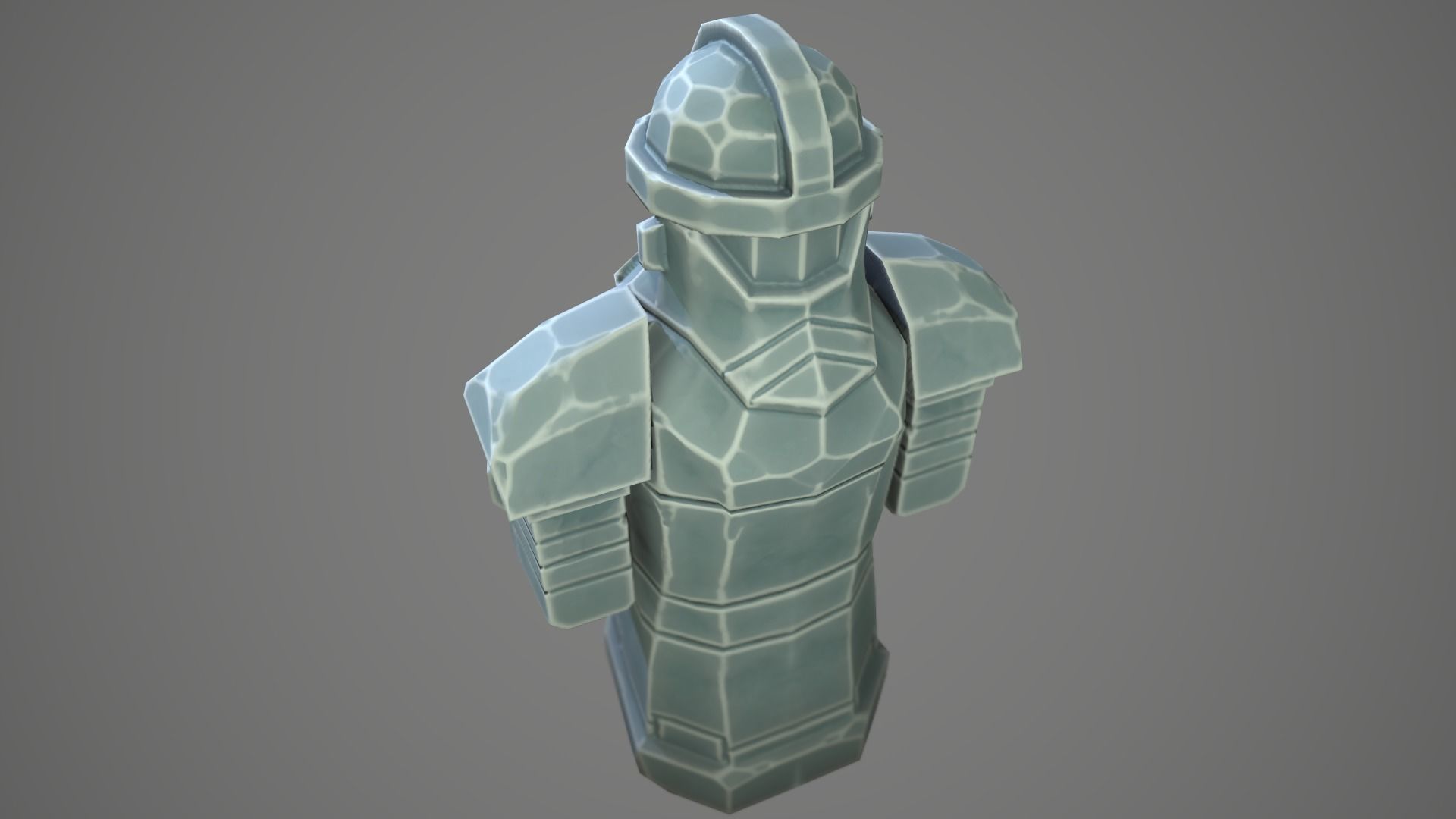 Stylized statue of Dwarf 01 Low-poly 3D model_19