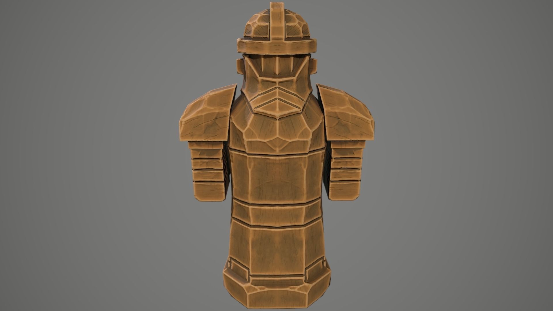 Stylized statue of Dwarf 01 Low-poly 3D model_12
