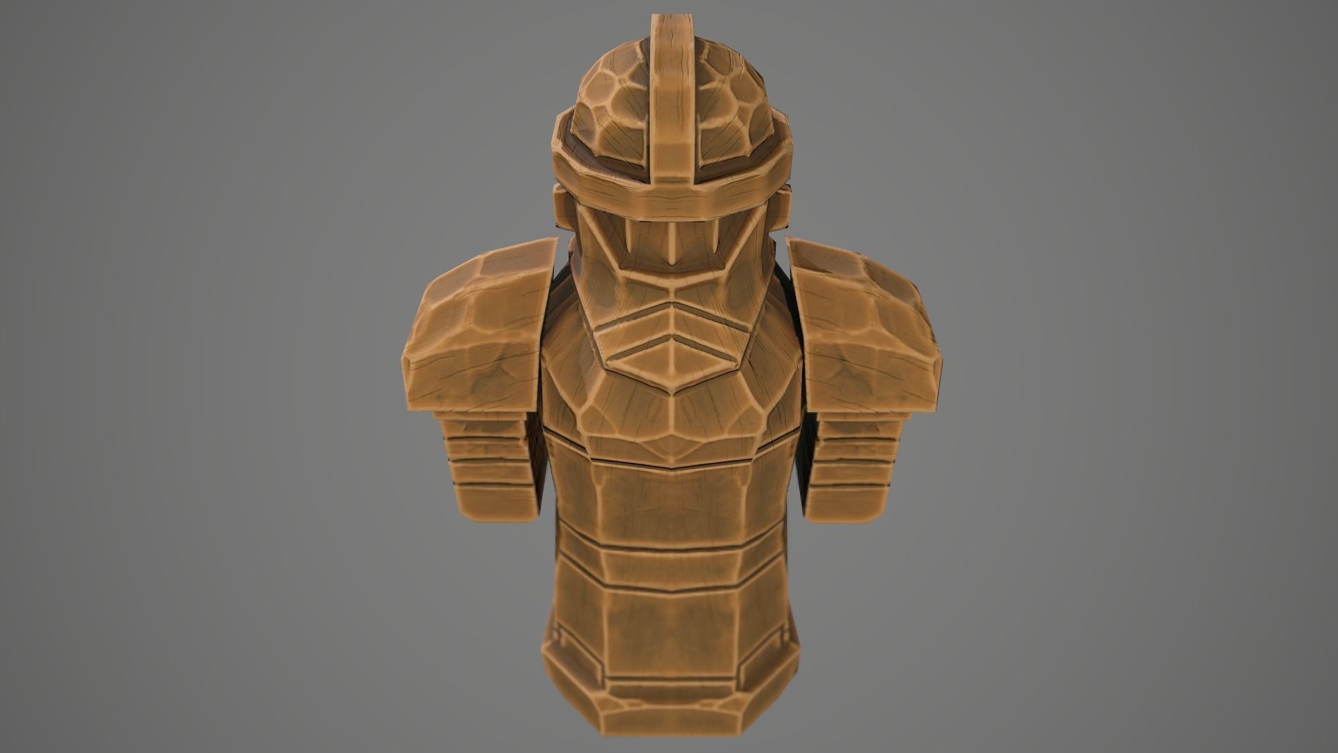 Stylized statue of Dwarf 01 Low-poly 3D model_22