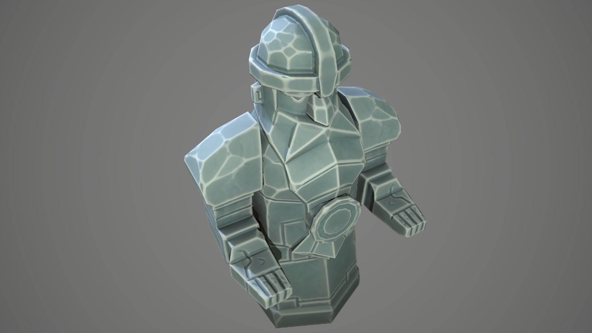 Stylized statue of Dwarf 01 Low-poly 3D model_13