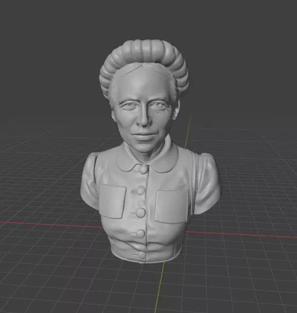 Simone de Beauvoir 3D print model_15