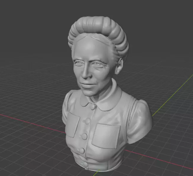 Simone de Beauvoir 3D print model_11