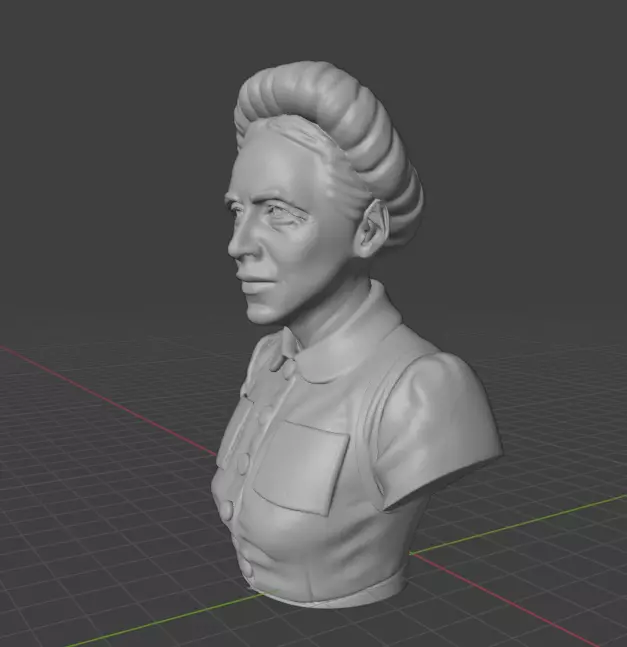 Simone de Beauvoir 3D print model_10