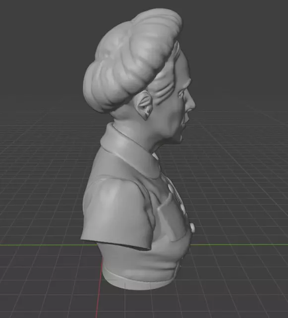 Simone de Beauvoir 3D print model_4