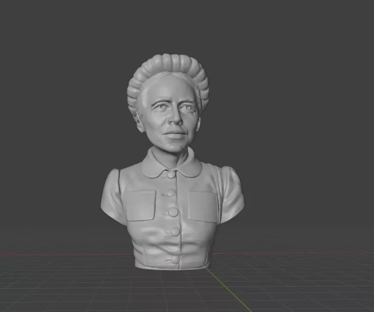 Simone de Beauvoir 3D print model_1