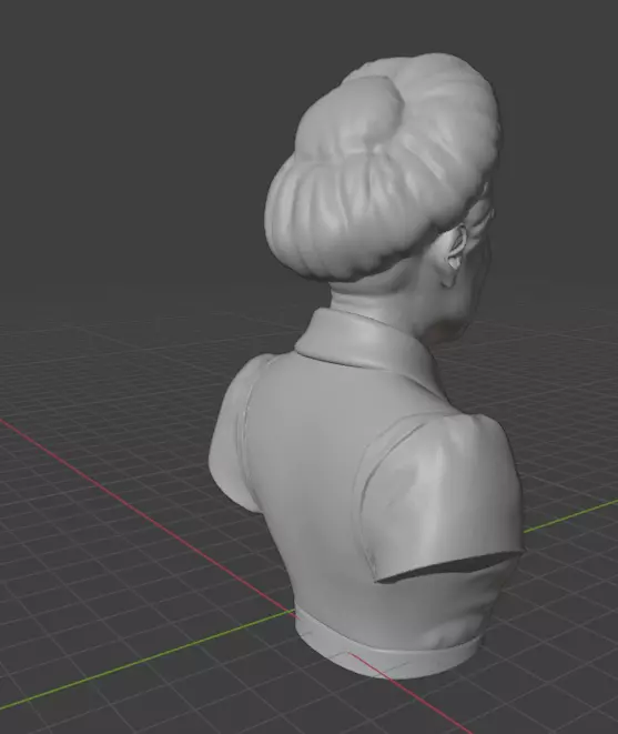 Simone de Beauvoir 3D print model_12