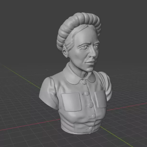Simone de Beauvoir 3D print model_3