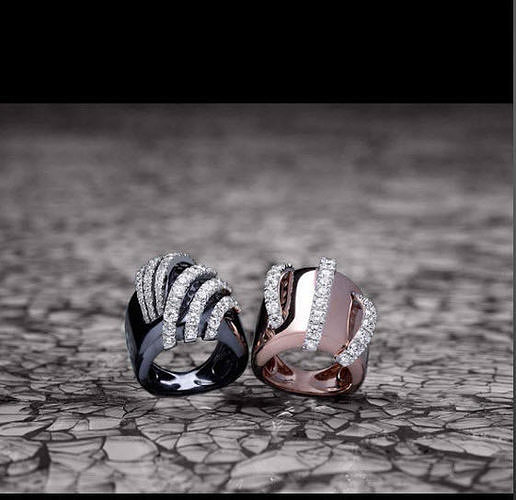 YD234 ring with orange design 3D print model