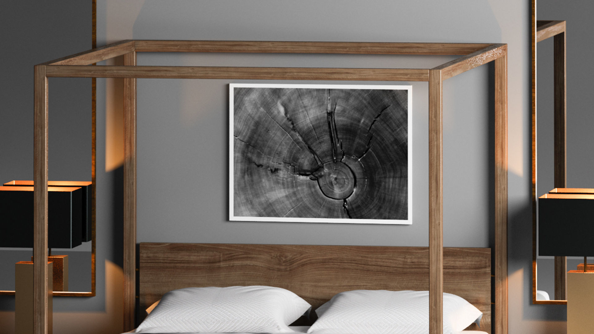 Restoration Hardware MACHINTO CANOPY BED 3D model_1