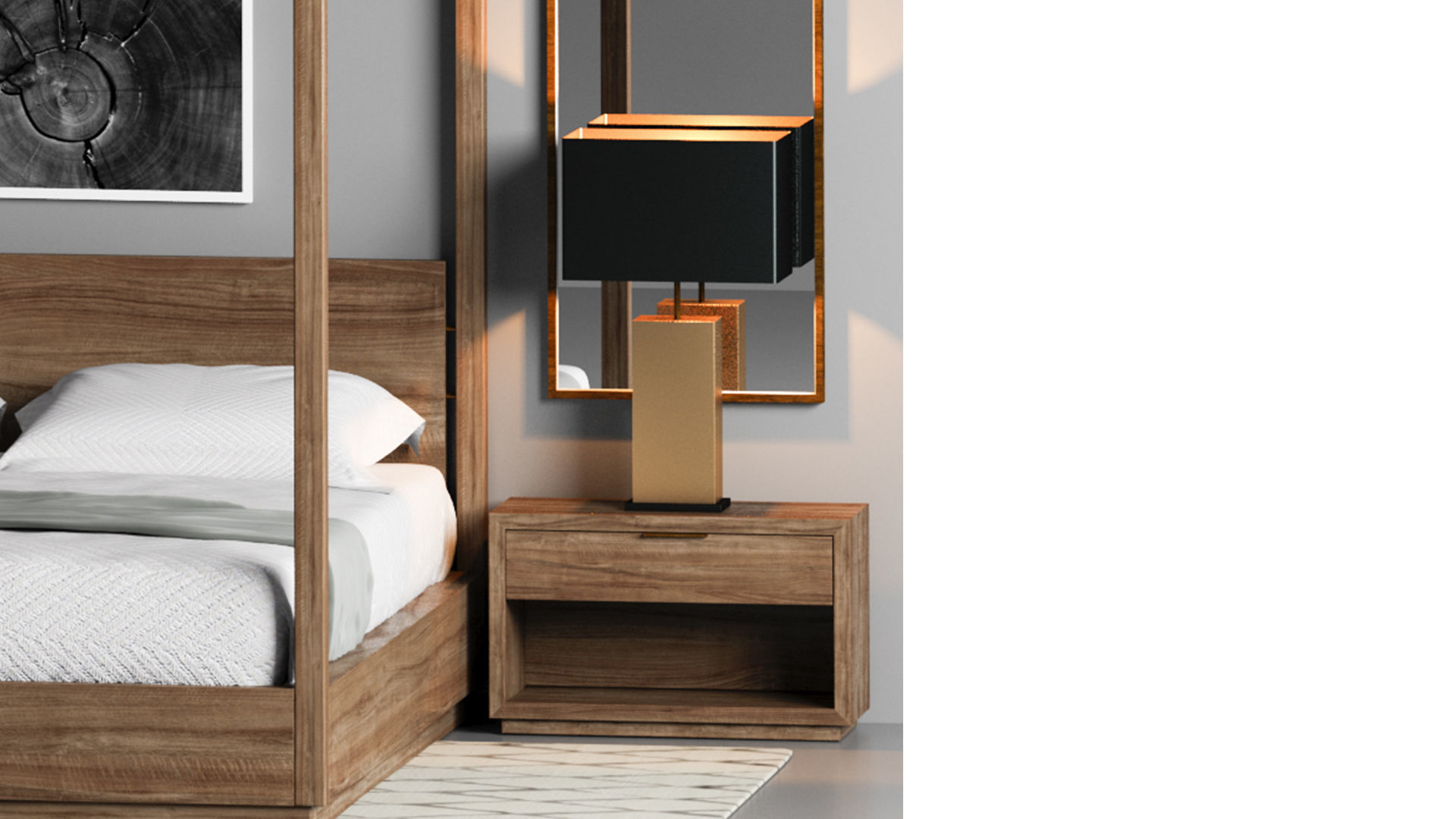 Restoration Hardware MACHINTO CANOPY BED 3D model_2