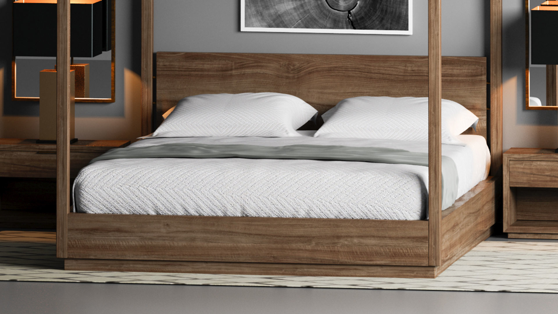 Restoration Hardware MACHINTO CANOPY BED 3D model_3