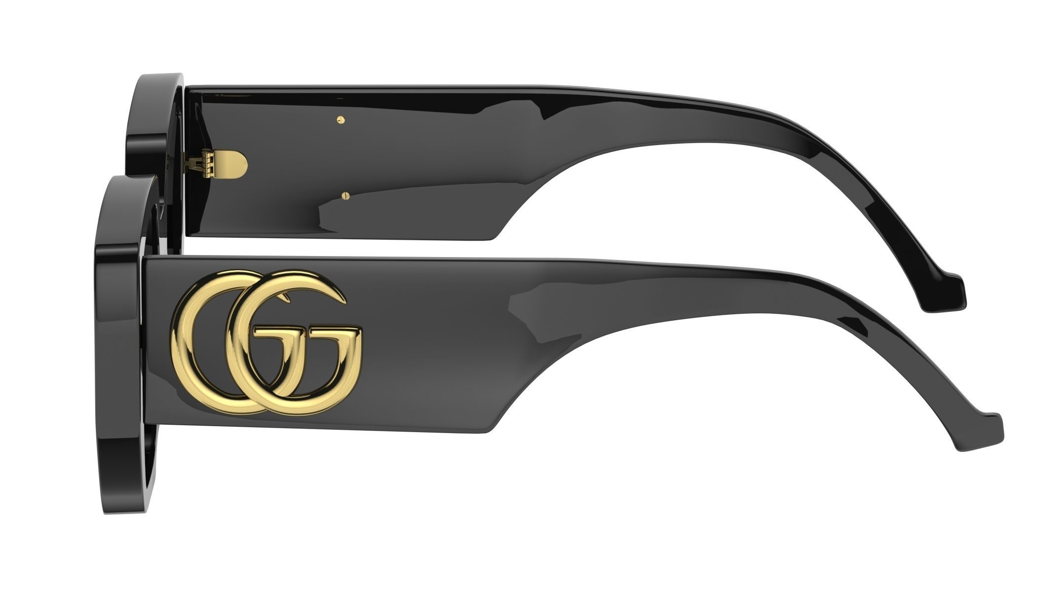 Recatangular Frame Sunglasses Gucci 3D model_5