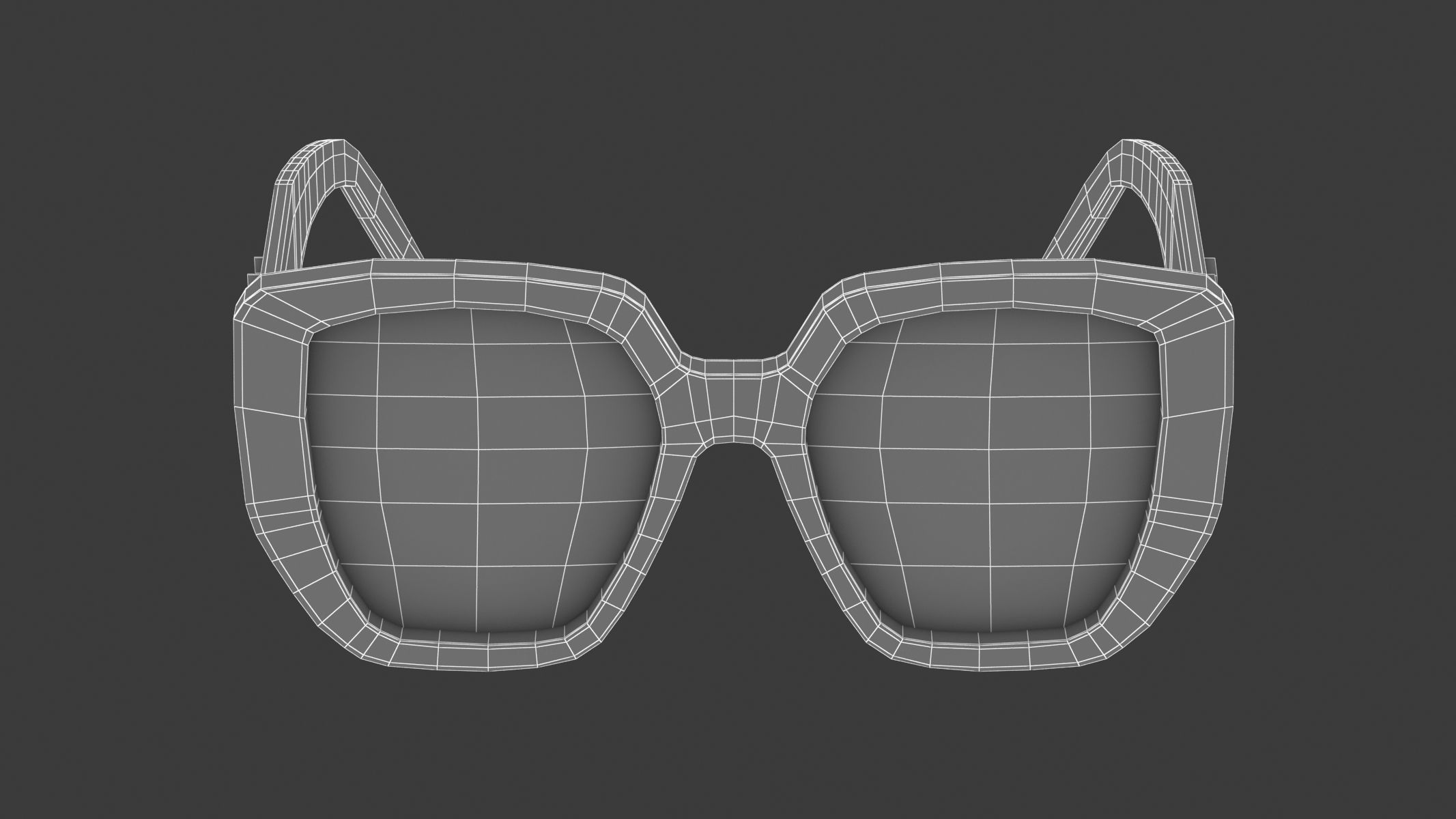 Recatangular Frame Sunglasses Gucci 3D model_17