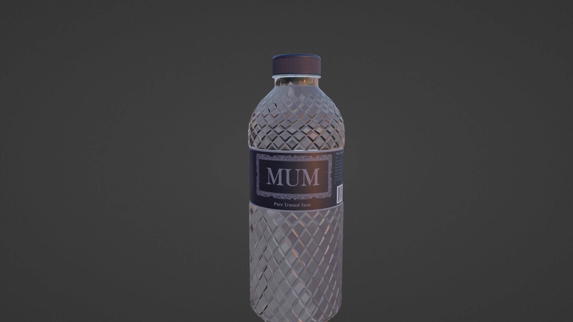 Mum Water Bottle 3D model_4
