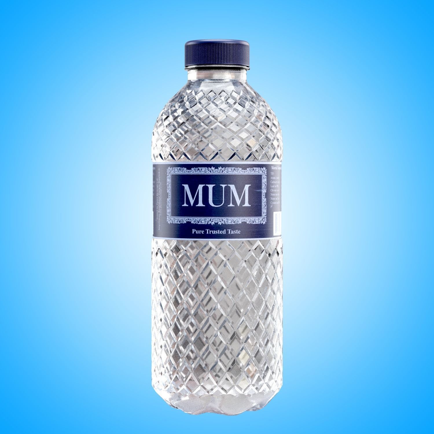 Mum Water Bottle 3D model_7