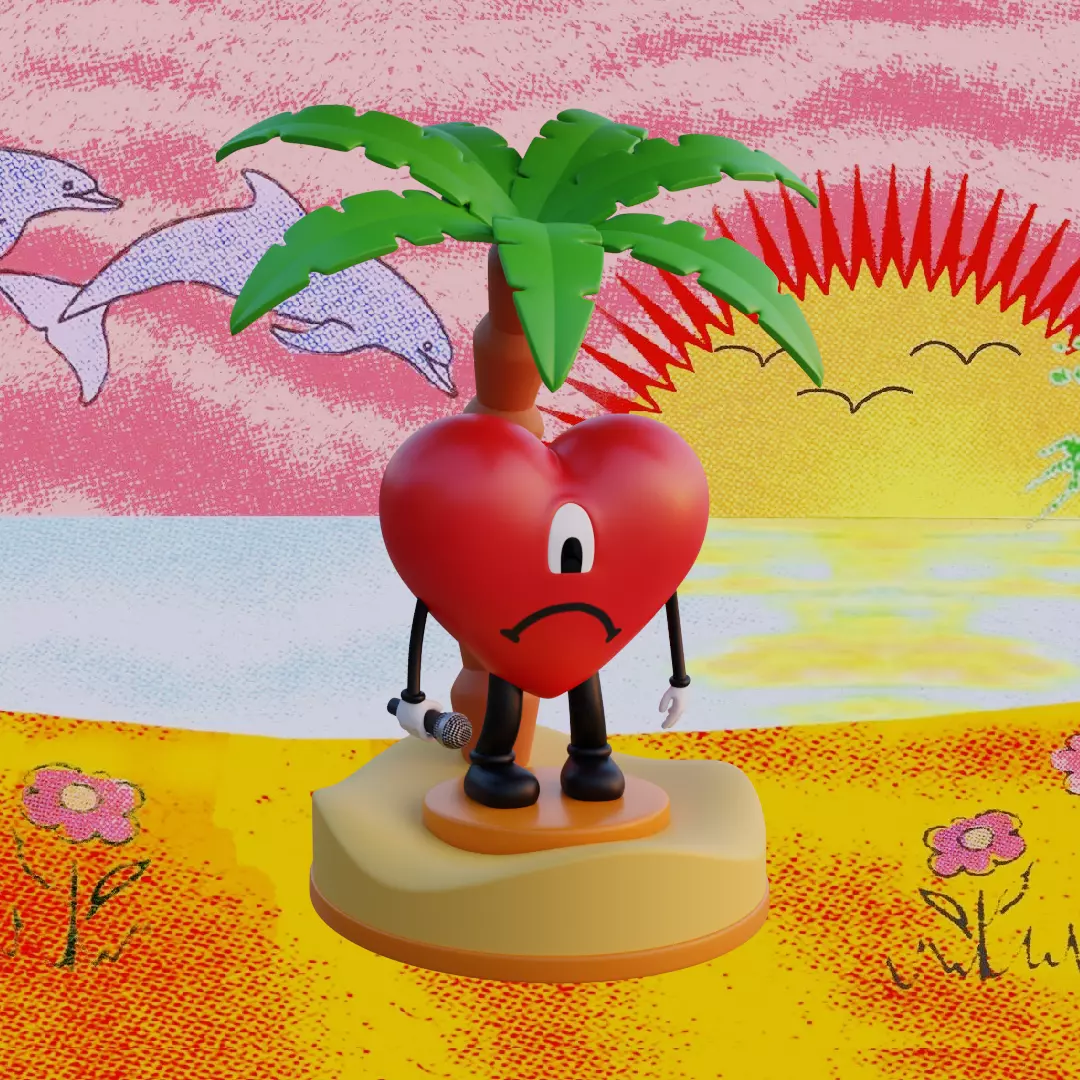 Bad Bunny Worlds Hottest Tour figure 3D print model