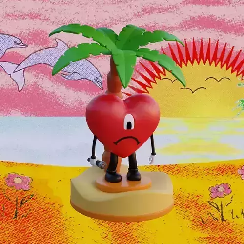 Bad Bunny Worlds Hottest Tour figure 3D print model