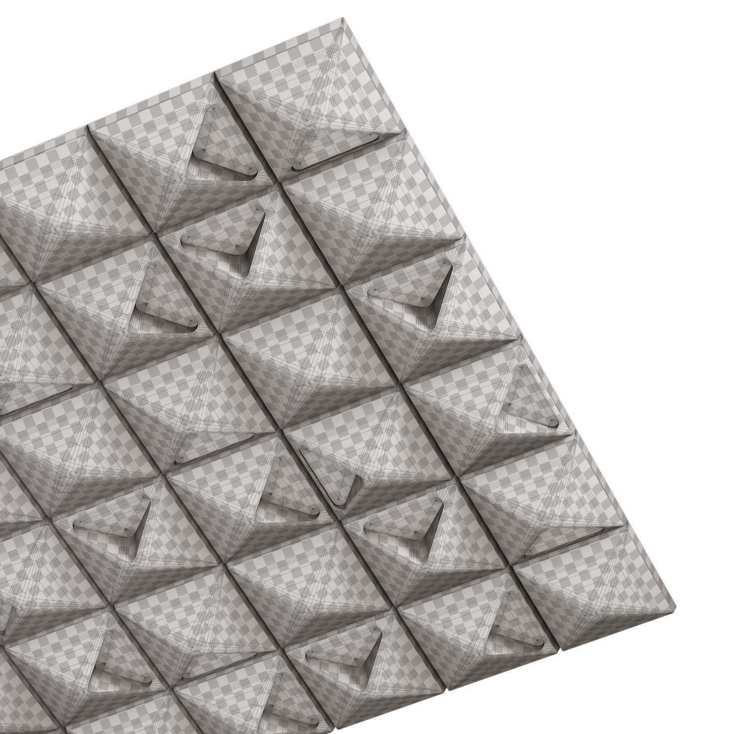 Pyramid Acoustic Ceiling Tile 3D model_7