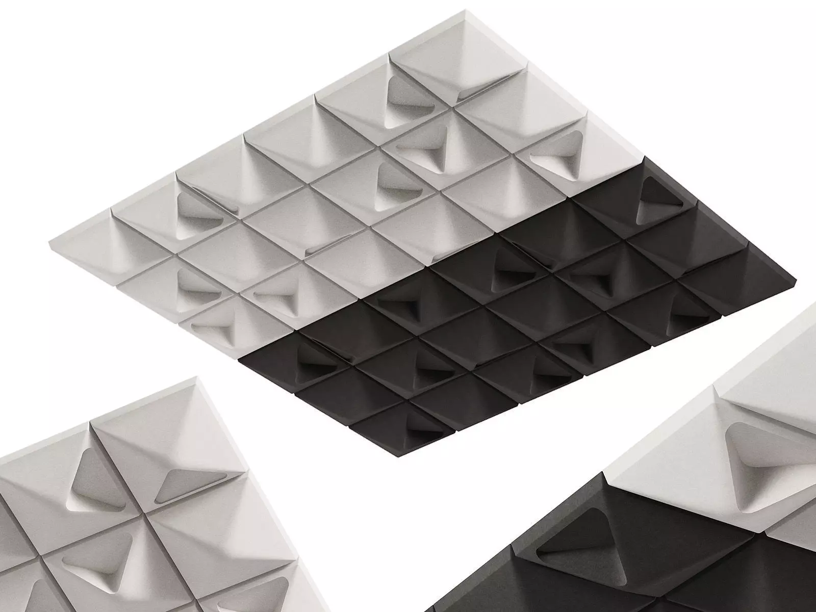 Pyramid Acoustic Ceiling Tile 3D model_0