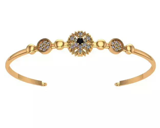 bracelet bangle with diamonds gold