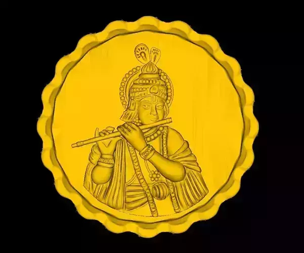 krishna coin pendent 