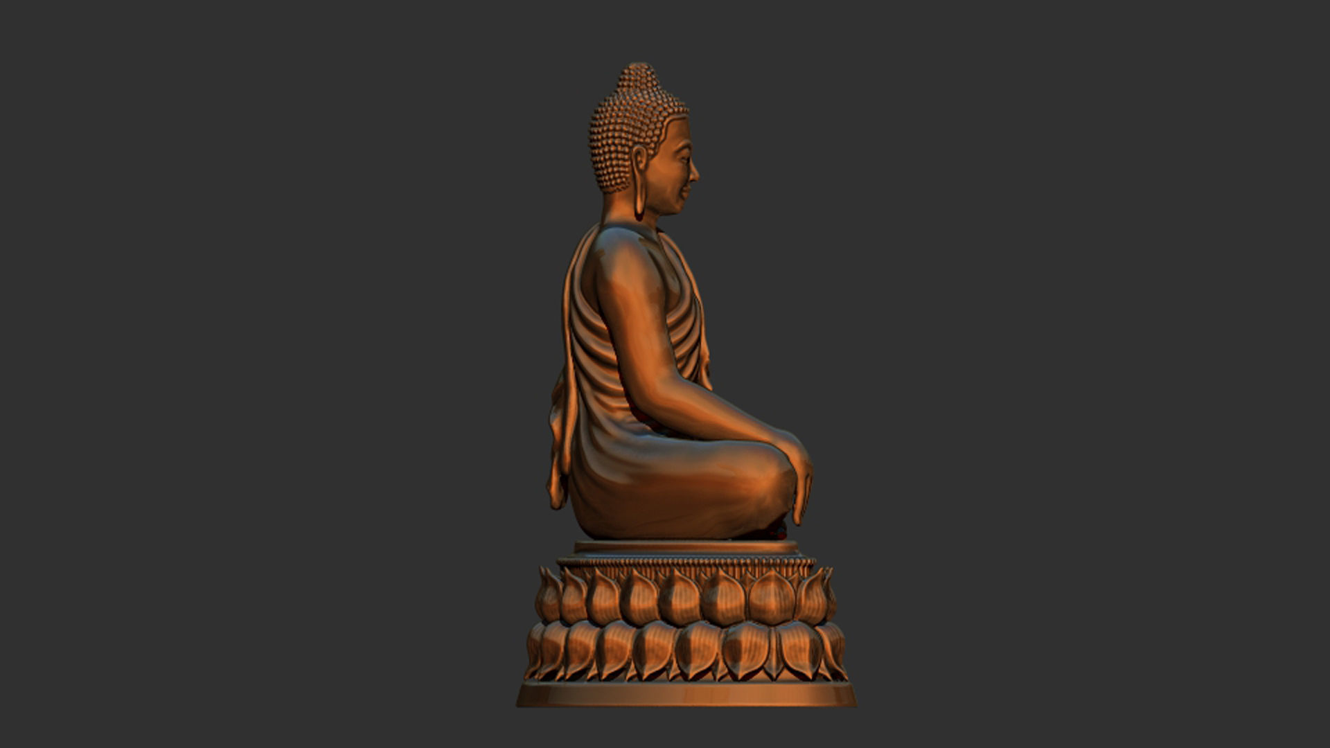 Asian Buddha statues for 3D printing Model 3D print model_2