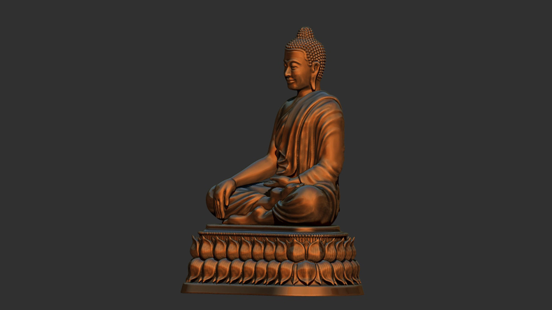 Asian Buddha statues for 3D printing Model 3D print model_1