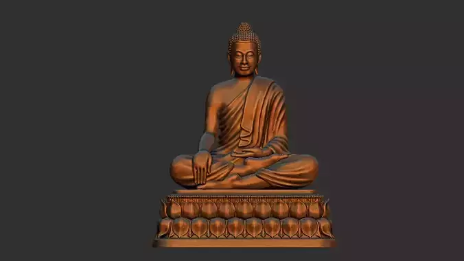 Asian Buddha statues for 3D printing Model