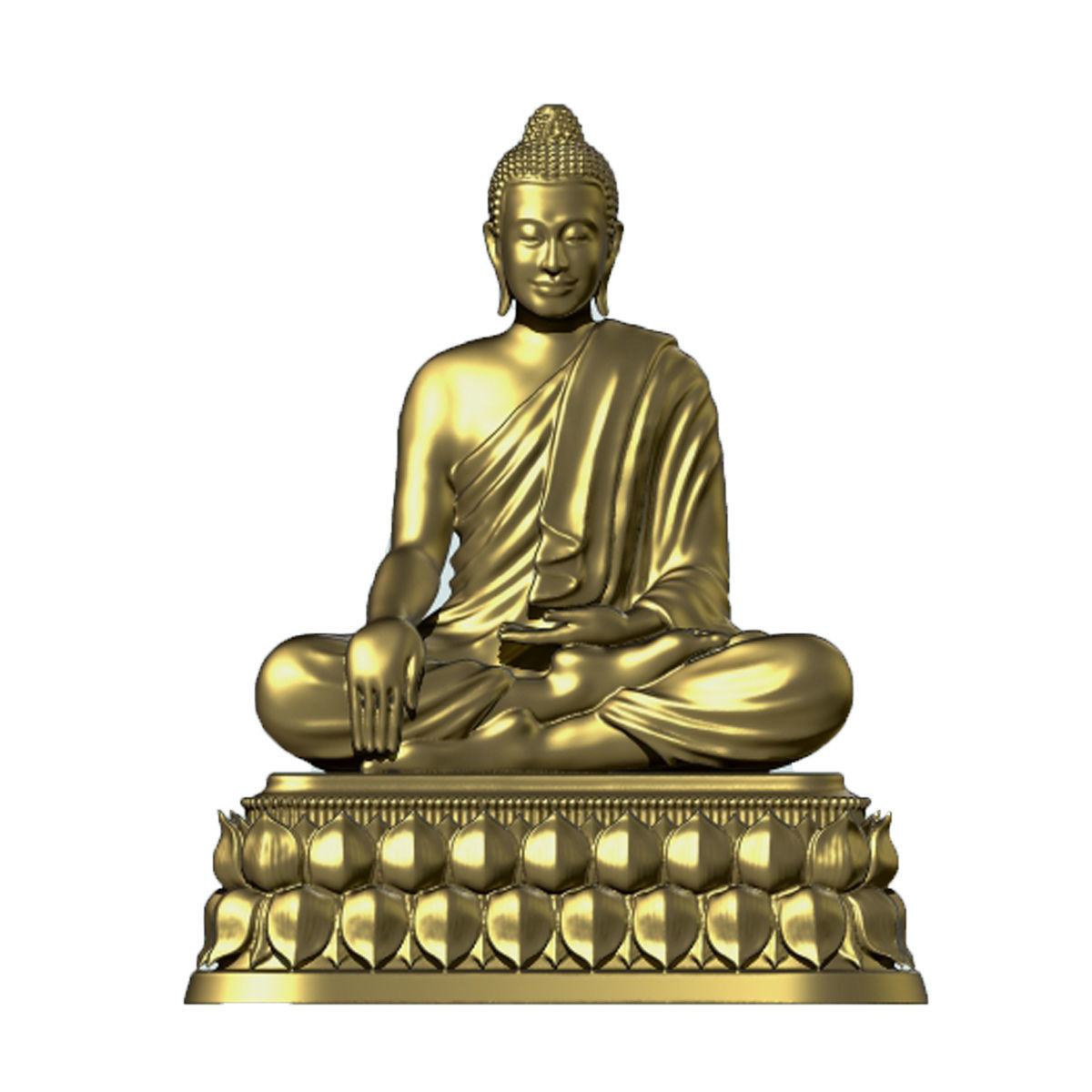 Asian Buddha statues for 3D printing Model 3D print model_5