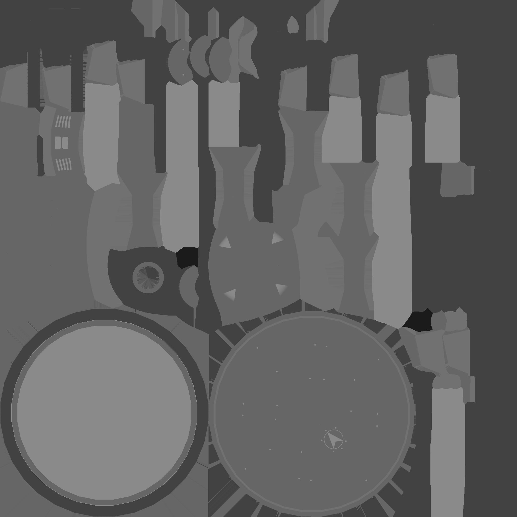 SciFi Facility C01 White Blue - Sci Fi Exterior Design Low-poly 3D model_25