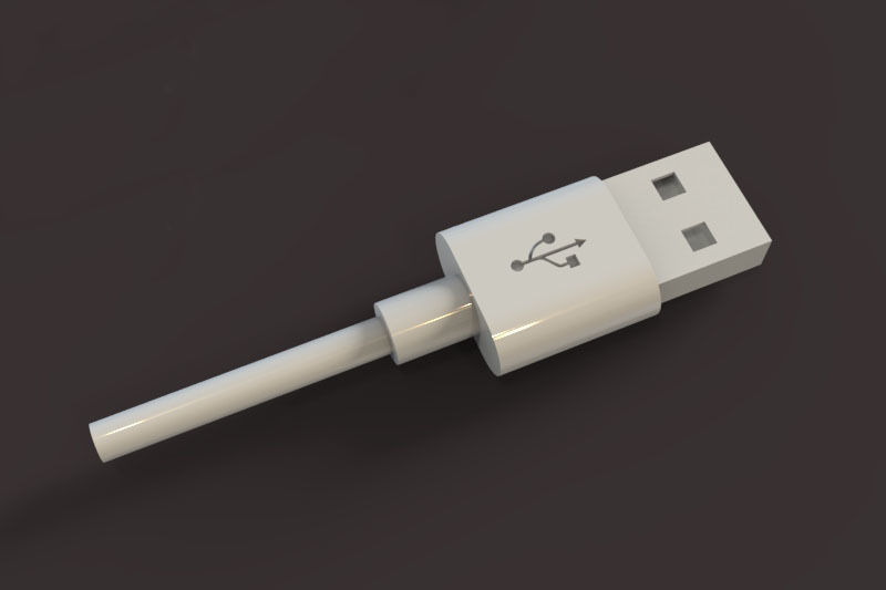 Mobile Usb Cable 3D print model_1