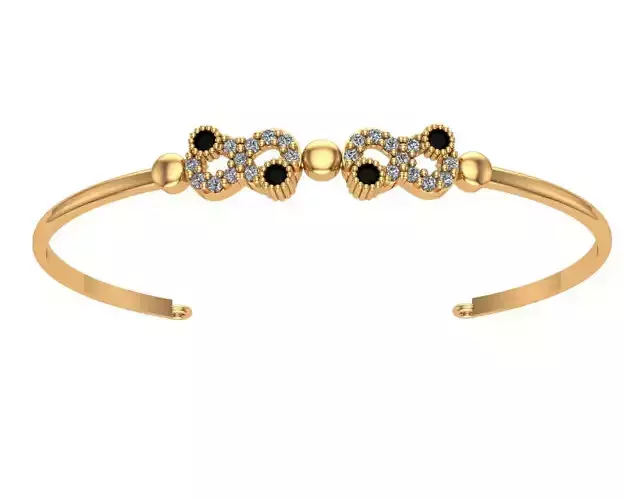 bracelet infinity cuff with diamonds
