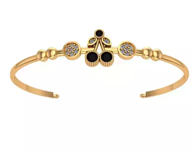 bracelets gold bangle with onyx and diamonds