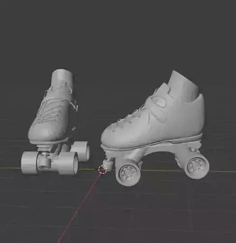 rollerskates pair of roller skates 3D print model