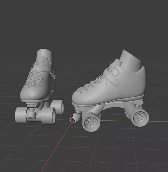 rollerskates pair of roller skates 3D print model_0
