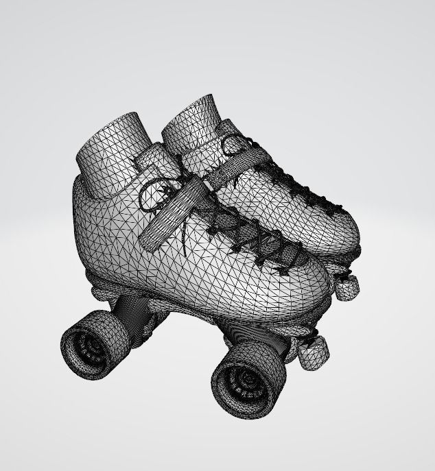 rollerskates pair of roller skates 3D print model_1