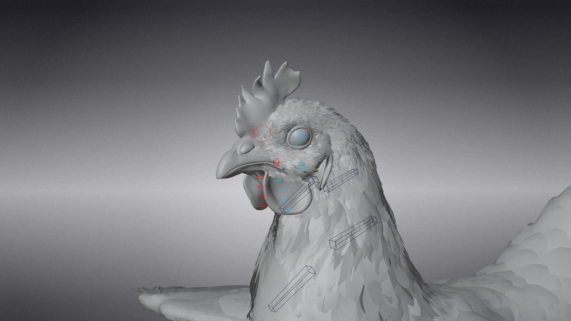 Red Hen Animated VFX Grace 3D model_19