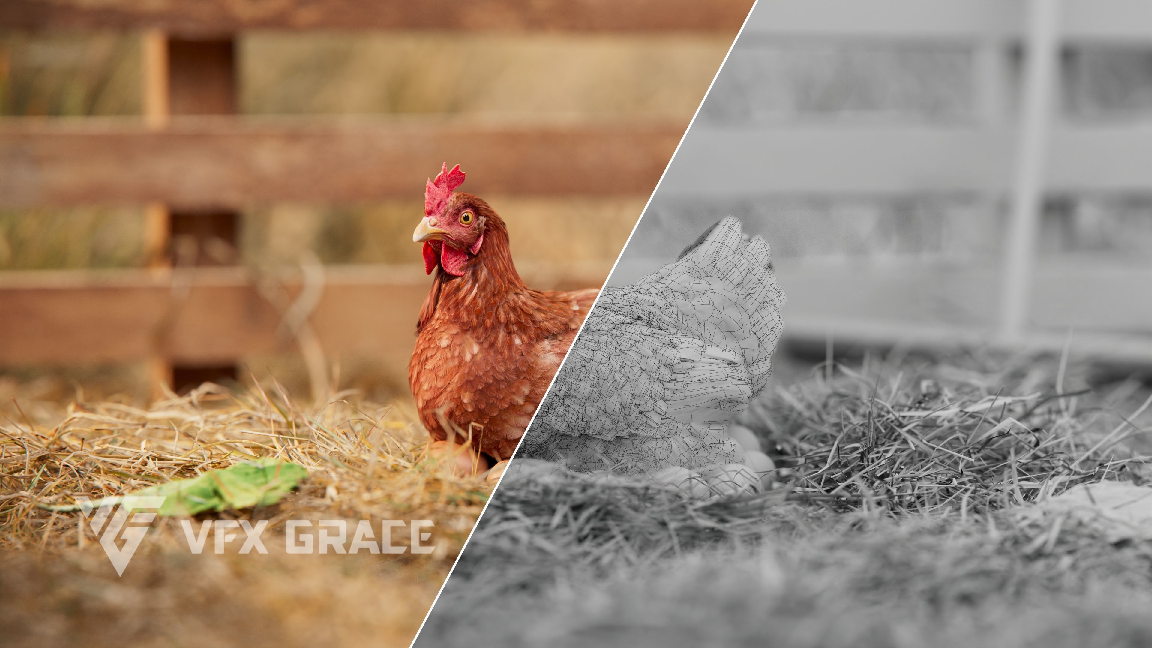 Red Hen Animated VFX Grace 3D model_5