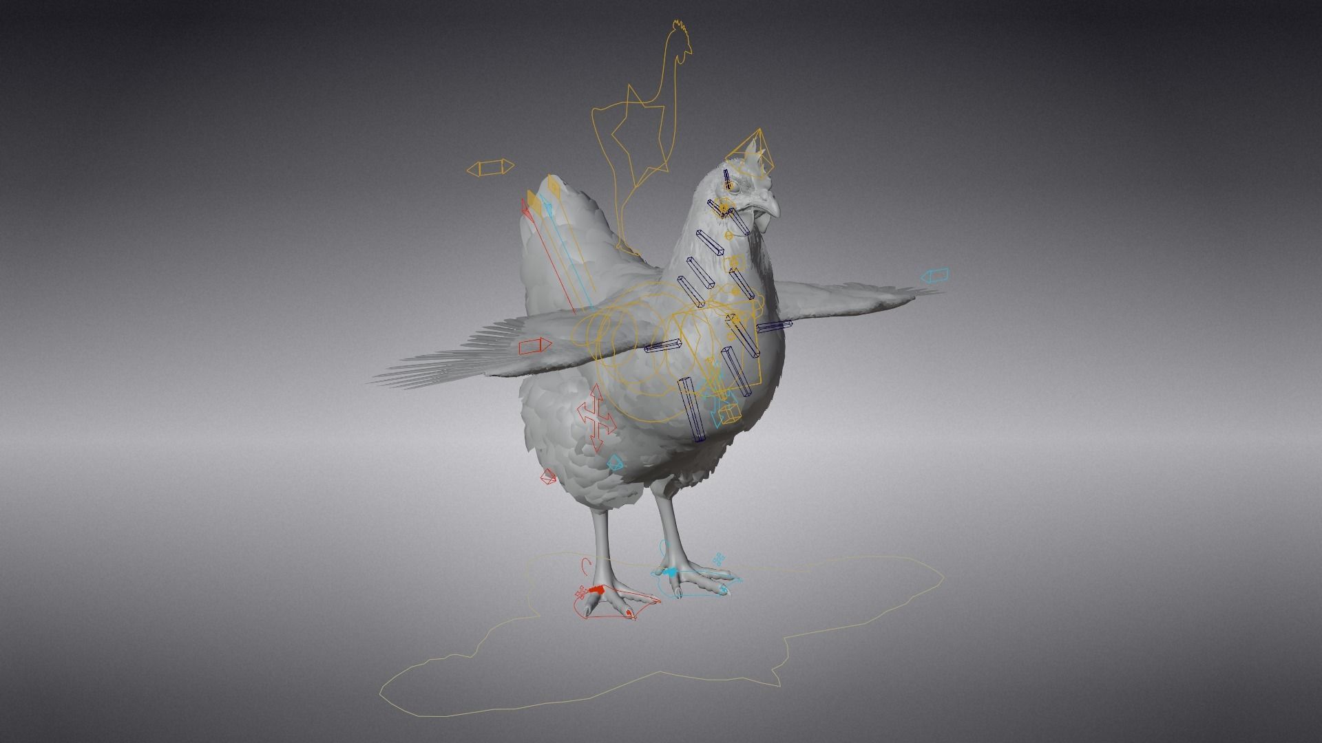 Red Hen Animated VFX Grace 3D model_17