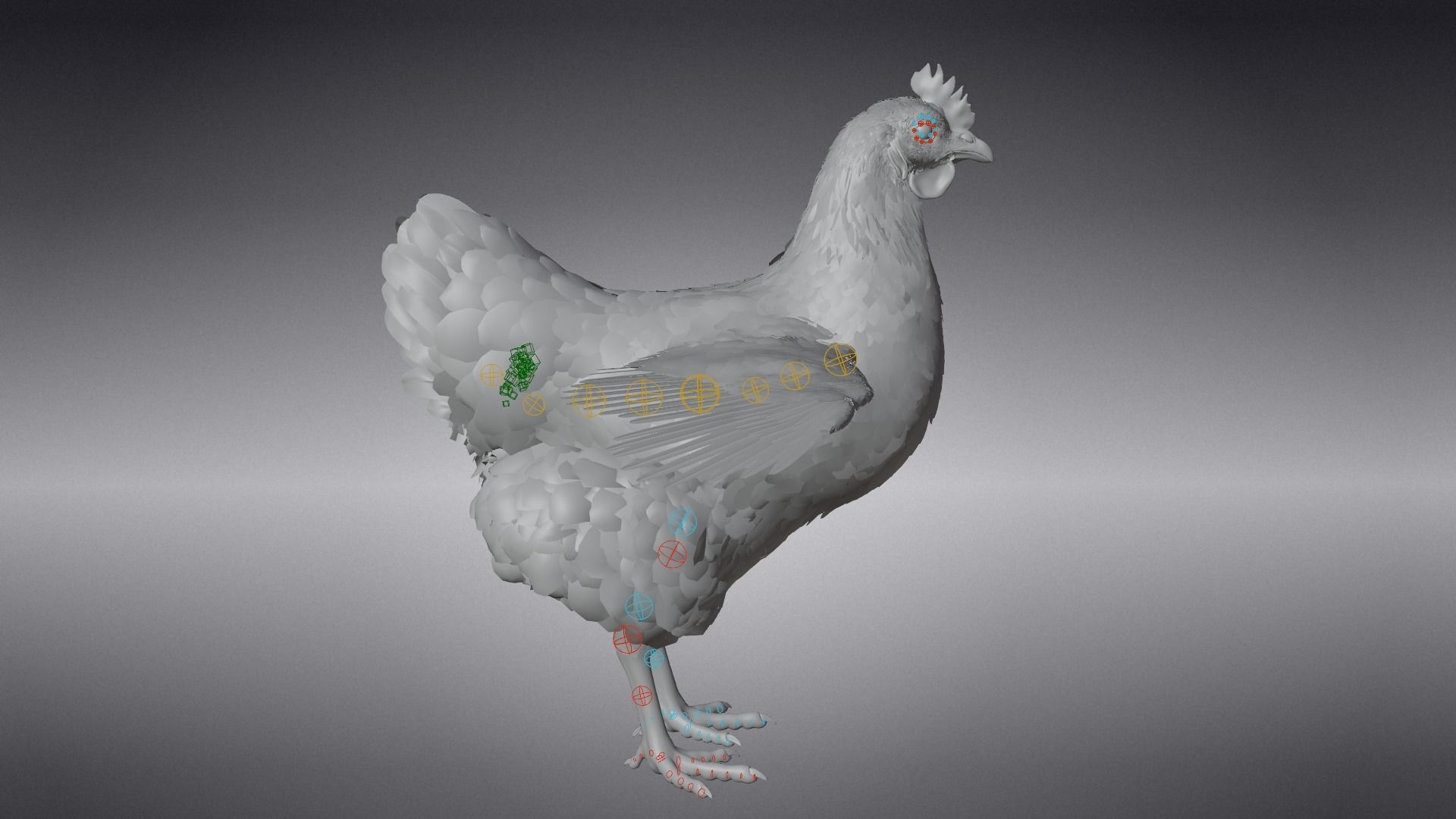 Red Hen Animated VFX Grace 3D model_22