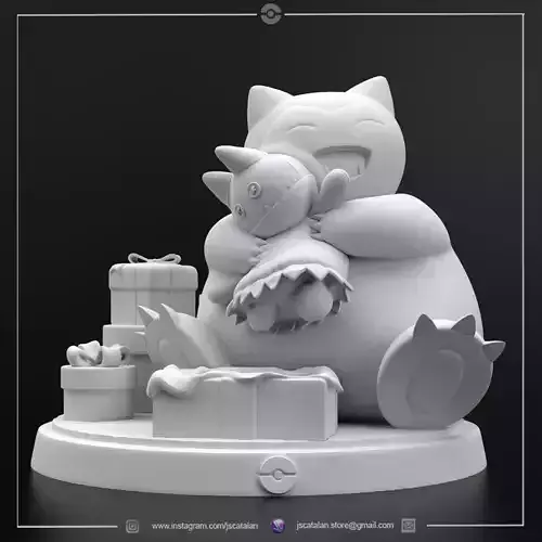 Snorlax christmas 3D print model