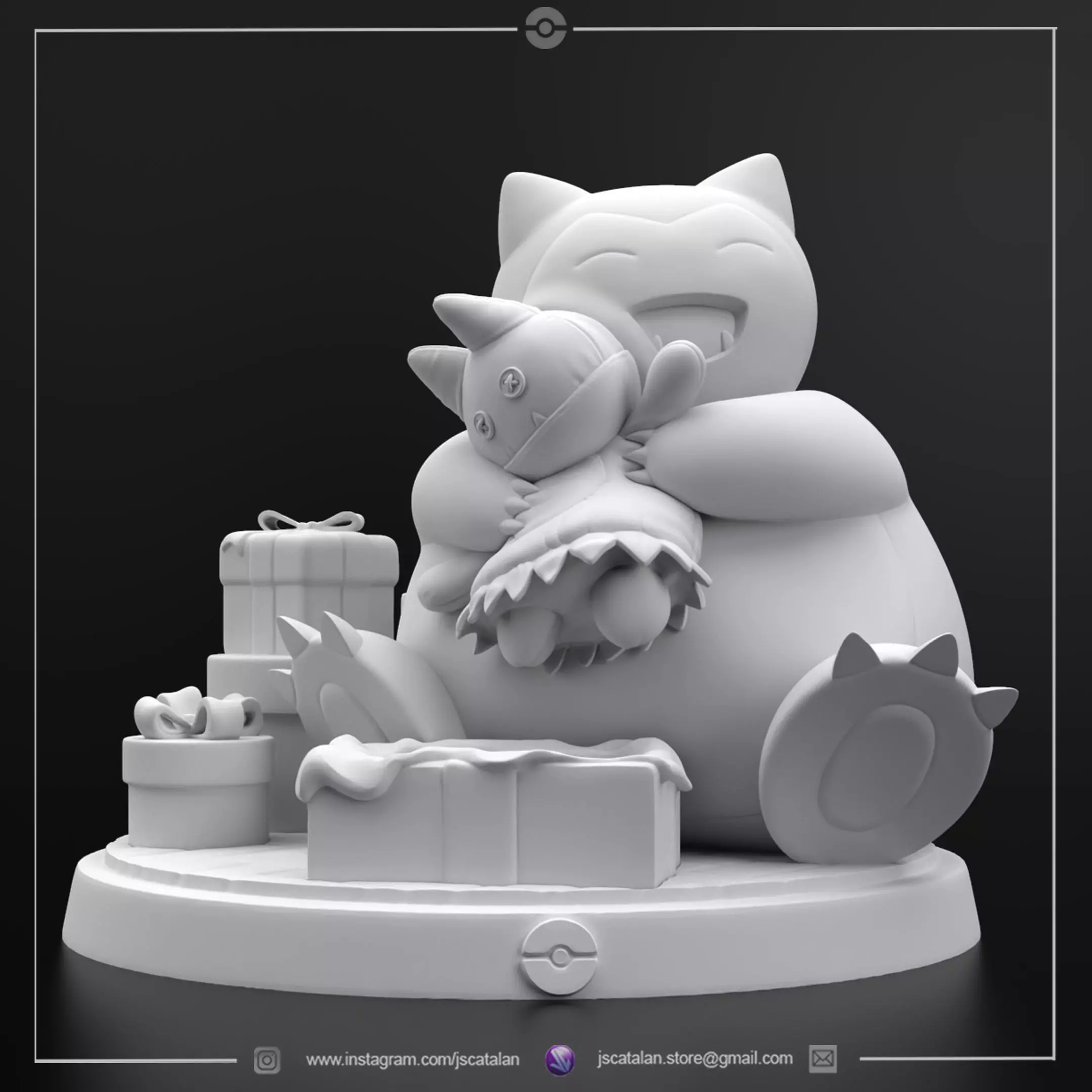 Snorlax christmas 3D print model_0