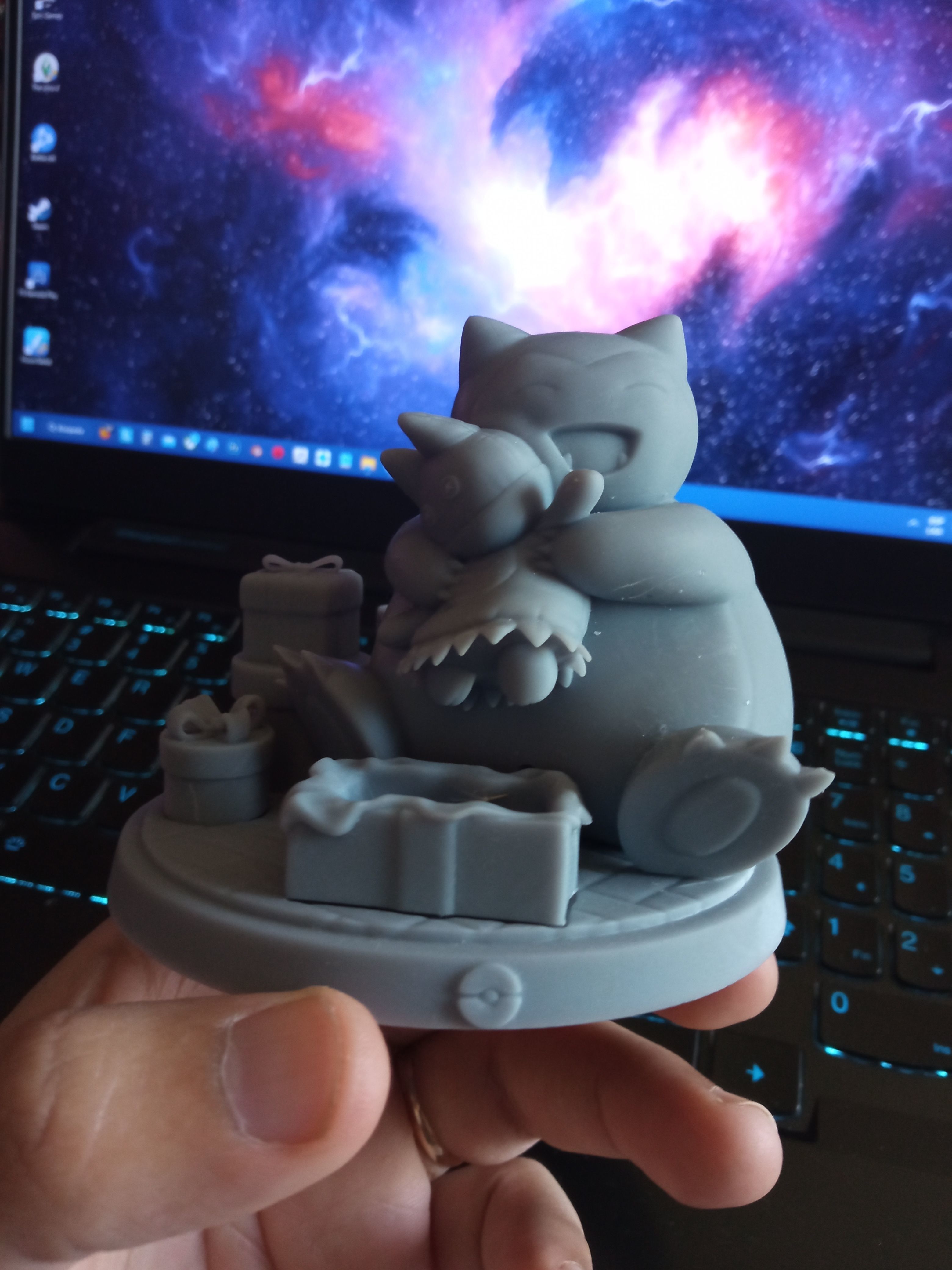 Snorlax christmas 3D print model_3
