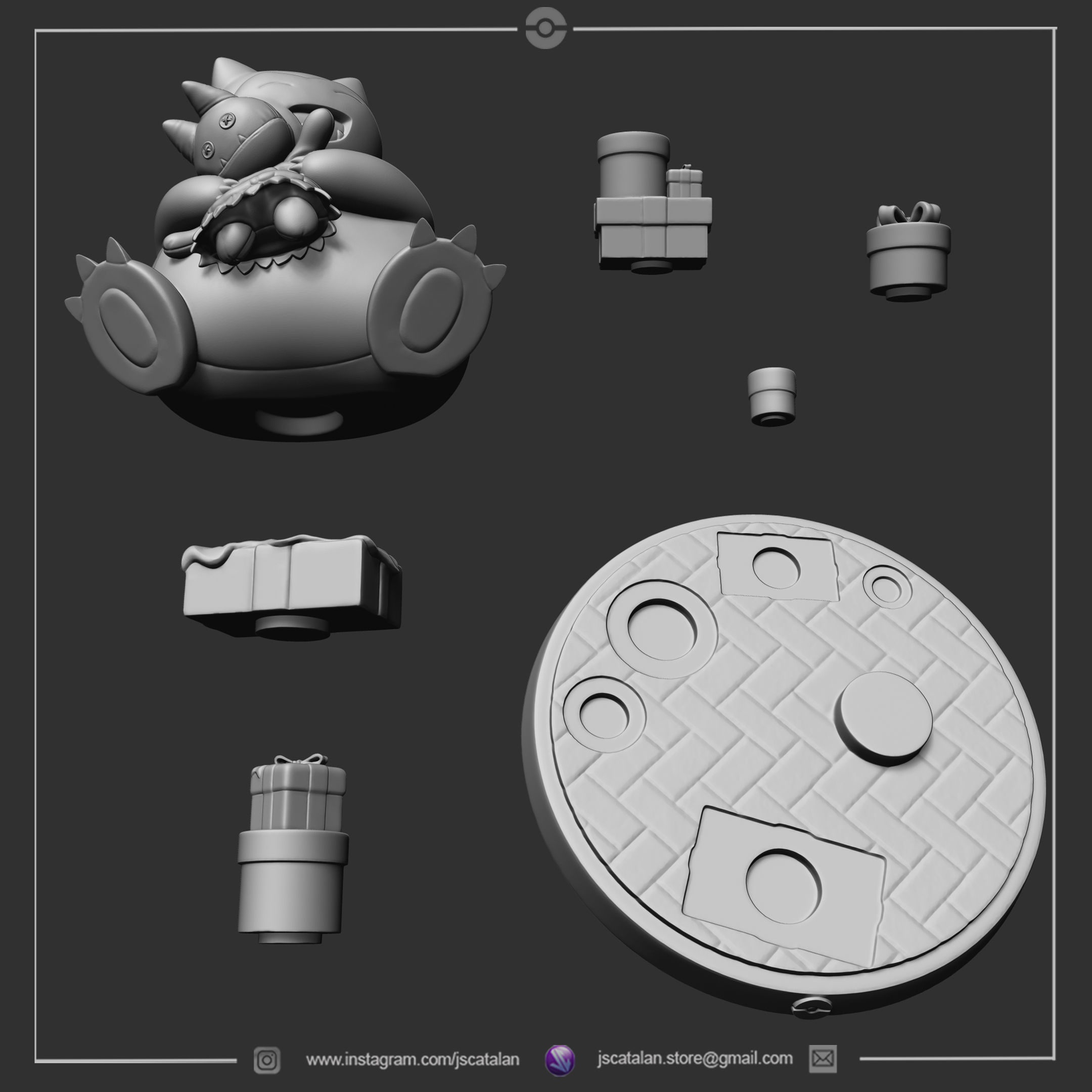 Snorlax christmas 3D print model_2