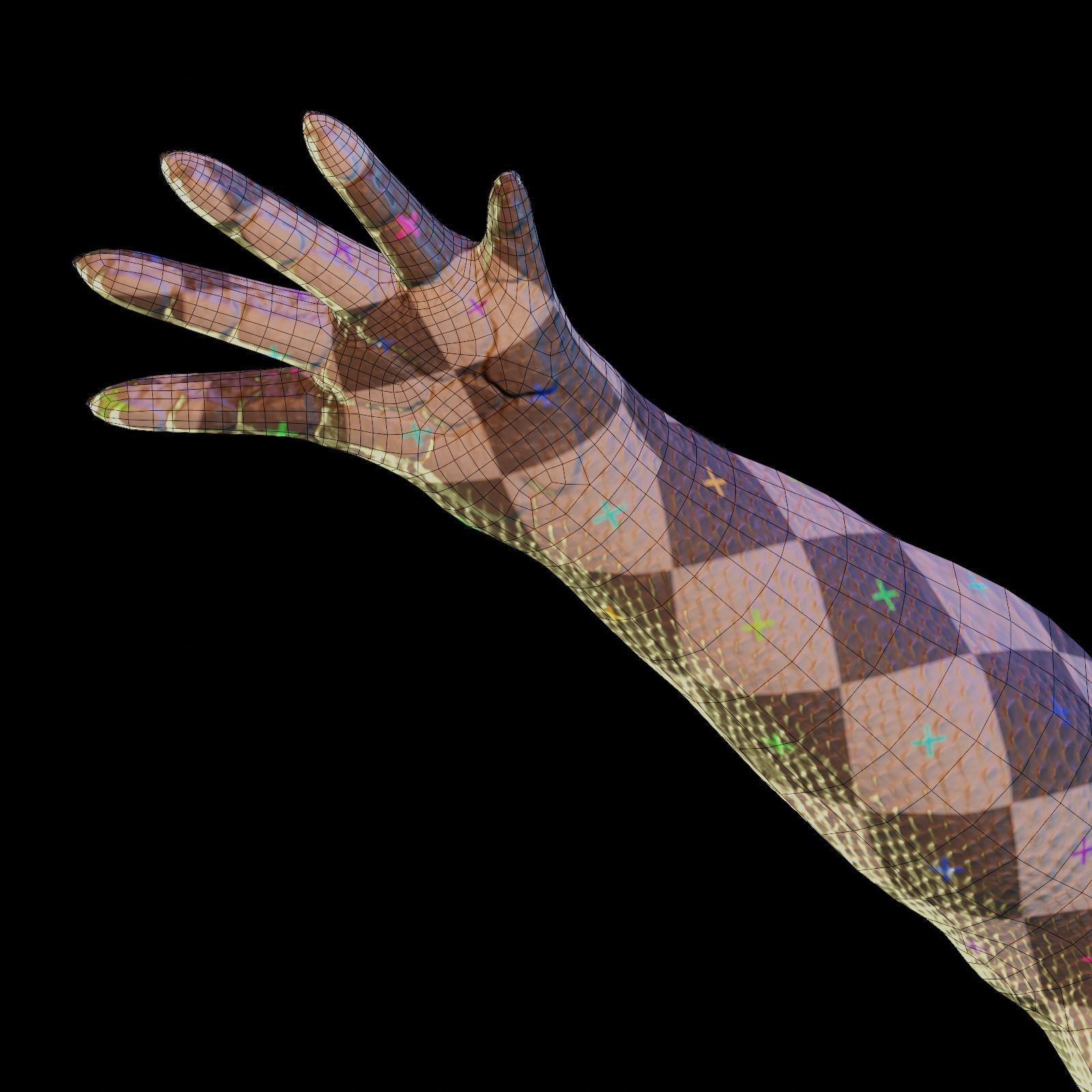 Reptile dinosaur character with green scales 3D model_13